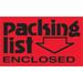 Tape Logic DL1074 3 x 5 in. - Packing List Enclosed Fluorescent Red Labels - Roll of 500