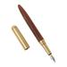 HGYCPP Vintage Luxury Wooden Copper Fountain Signature Pen Fine Nib 0.7mm Writing Tool For Travel Office Business