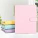 HeYii Button Snap On Notebook Journal Agenda Planner Book Diary Faux Leather Cover Pink A5*