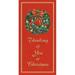 Christmas Card Money Holder (3.5x6.5) by Fravessi |Envelope For Money Cash Checks Gifts | 10 Pack (Red with Wreath)