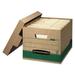 Bankers Box 1277008 12.5 in. x 16.25 in. x 10.25 in. STOR/FILE Medium-Duty 100% Recycled Letter/Legal Storage Boxes - Kraft (20/Carton)