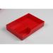 JAM Paper & Envelope Stackable Half Desk Trays Red Office & Desk Supply Organizer Top Tray 1 Pack