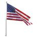 1 pc Annin Flagmakers Spinning Flagpole w/3 ft x 5 ft Nyl-Glo US Flag Incl White Adjustable Bracket