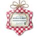 Christmas Ornament Worlds Best Superintendent Certificate Award Red plaid Neonblond