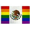 Mexico Rainbow Flag 3x5 LGBTQIA Gay Pride Mexican Rainbow Waterproof Flag