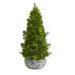 Nearly Natural 18â€� Artificial Cypress Cone Tree in Decorative Planter