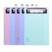 Frcolor 5 Pack Mini Transparent Clipboard Tiny A6 Clip Boards Colourful Plastic Clipboard Memo Size Low Profile Clip (Random Color)