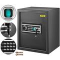 VEVORbrand Security Safe 1.7 CU.FT Fingerprint Safe Box for Money W/ 2 Keys & Digital Keypad Q235 Steel Safe Box for Storing Cash Jewelry Pistols Documents in Home & Office & Hotel