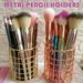 ZTOO Rose Gold Metal Wire Makeup Brush Pencil Cup Holders 7.8*7.8*10.2CM Hollow Pattern Pot Mesh Pen Cup Pen Holder Metal Openwork Pen Holder