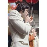 The Beatles Paul McCartney in white suit lights cigarette Ringo by side 24x36 Poster