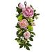 Nearly Natural 24in. Mixed Peony & Hydrangea Artificial Flower Teardrop Pink