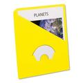 Pendaflex Slash Pocket Project Folders 3-Hole Punched Straight Tab Letter Size Yellow 25/Pack