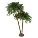 6 Dual Pre-Lit Artificial Tropical Outdoor Patio Palm Trees Clear Lights