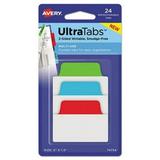 5PK Avery Repositionable Tabs 2 x 1.5 Assorted Primary Colors 24 Tabs