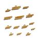 Tennessee State Silhouette Wood Mini Charms Shapes DIY Craft Jewelry - No Hole - 30mm (6pcs)