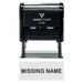 Vivid Stamp Missing Name Teacher Self-Inking Office Rubber Stamp (Black) - Medium