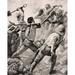 Posterazzi Turkish & British Soldiers In Hand To Hand Combat On The Gallipoli Peninsula Turkey 1915 From The War Illustrated Album Poster Print - Large - 26 x 32