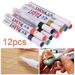 Bidobibo School Supplies 12 Colors Sets Fine Paint Oil Based Art Marker Pens Metal Glass Waterproof 96ML Highlighters Colored Pencils Office Supplies