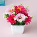 JINGT Mini Rose Artificial Flowers Fake Plants In Pot Grass Garden Home Outdoor Decor Plastic