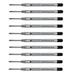 Monteverde P15 Soft Roll Ballpoint Refill to Fit Parker Ballpoint Pens - Black Super Broad 10 Pack