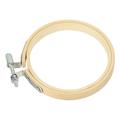Uxcell 3 Round Bamboo Embroidery Hoop Circle Cross-Stitch Ring 3 Pack