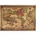 1852 Coltons Vintage Map of the World Antiqued Poster Print by Colton Colton (36 x 24) # FAS2040