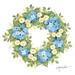 Hydrangeas in Bloom Wreath Poster Print by Annie LaPoint