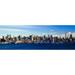 Panoramic view of Empire State Building and Manhattan NY skyline with Hudson River and harbor shot from Weehawken NJ Poster Print (36 x 12)