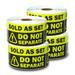 1200 Labels - Sold as a Set - Do Not Separate Labels for Warning Shipping Mailing Inventory ( 2 x 4 inch Fluorescent Yellow 4 Rolls )