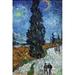 Van Gogh - Country road in Provence by night Poster Print by Vincent Van Gogh (18 x 24)