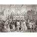 Drawing A Lottery In Guildhall London 1739 Engraved by J.J. Crew From A Rare Poster Print Large - 34 x 26