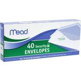 Mead No. 10 Security Envelopes - Business - #10 - 9 1/2 Width x 4 1/8 Length - 20 lb - Gummed - Wove - 40 / Box - White | Bundle of 10 Boxes