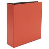 Suede Finish Vinyl Round Ring Binder 3 in. Capacity Red