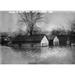 Cincinnati: Flood 1913. /Nflooded Houses In The East End Of Cincinnati Ohio. Photograph 1913. Poster Print by (18 x 24)