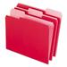 Interior File Folders 1/3-Cut Tabs: Assorted Letter Size Red 100/Box | Bundle of 2 Boxes