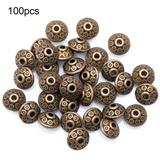 100Pcs Antique Tibetan Loose Spacer Bead for DIY Jewelry Bracelet Craft Making