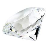 Jiallo Diamond Shaped Modern Crystal Paperweight for The Executive Desk in Clear