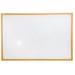 FloortexUSA 36 x 24 in. Viztex Lacquered Steel Magnetic Dry Erase Boards White & Oak