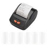Bisofice Receipt Printer Portable 58mm Mobile Thermal Printer Wireless BT Mini Bill Ticket Printing Compatible with Android iOS Windows with 6 Thermal Paper Rolls for Restaurant Supermarket