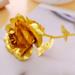 Prettyui Meldel 24K Foil Plated Rose Valentine s Day Gift Lover s Rose Artificial Love Base Gold Rose Wedding Decoration Faux Flores gold