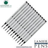 Lanier Combo Pack - 12 Pack - Monteverde Rollerball M22 Paste Ink Refill Compatible with most Montblanc Style Rollerball Pens - Black (Fine Tip 0.6mm)