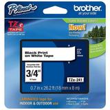 Genuine Brother 3/4 (18mm) Black on White TZe P-touch Tape for Brother PT-2730 PT2730 Label Maker