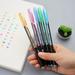 12 Colors Set DIY Gel Pens Highlighter Marker Pen Watercolor Pen Glitter Gel Pen for Adult Coloring Books Journals Drawing Doodling Art Markers