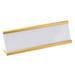 2x7inch Aluminum Name Plate Holder with White Blank Engraved Name Plate Gold Tone