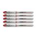 uniball Vision Elite Roller Ball Stick Pen Red Bold 5 Pens Per Order 69023