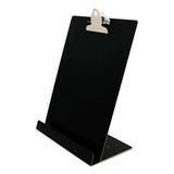 Free Standing Clipboard and Tablet Stand 1 Clip Capacity Letter Size: Holds 8.5 x 11 Sheets Black | Bundle of 2 Each