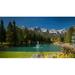 Pond in Canmore Golf Course Mount Rundle Cascade Mountain Canmore Alberta Canada Poster Print (14 x 24)