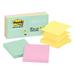Post-it-1PK Original Pop-Up Refill 3 X 3 Beachside Cafe Collection Colors 100 Sheets/Pad 6 Pads/Pack