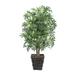 Vickerman Everyday 4 Artificial Japanese Maple Bush In A Square Willow Basket - Realistic Indoor Greenery Decor - Faux Potted Decoration For Home Or Office Accent