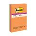 Post-it Notes Super Sticky Pads in Energy Boost Collection Colors Note Ruled 4 x 6 90 Sheets/Pad 3 Pads/Pack